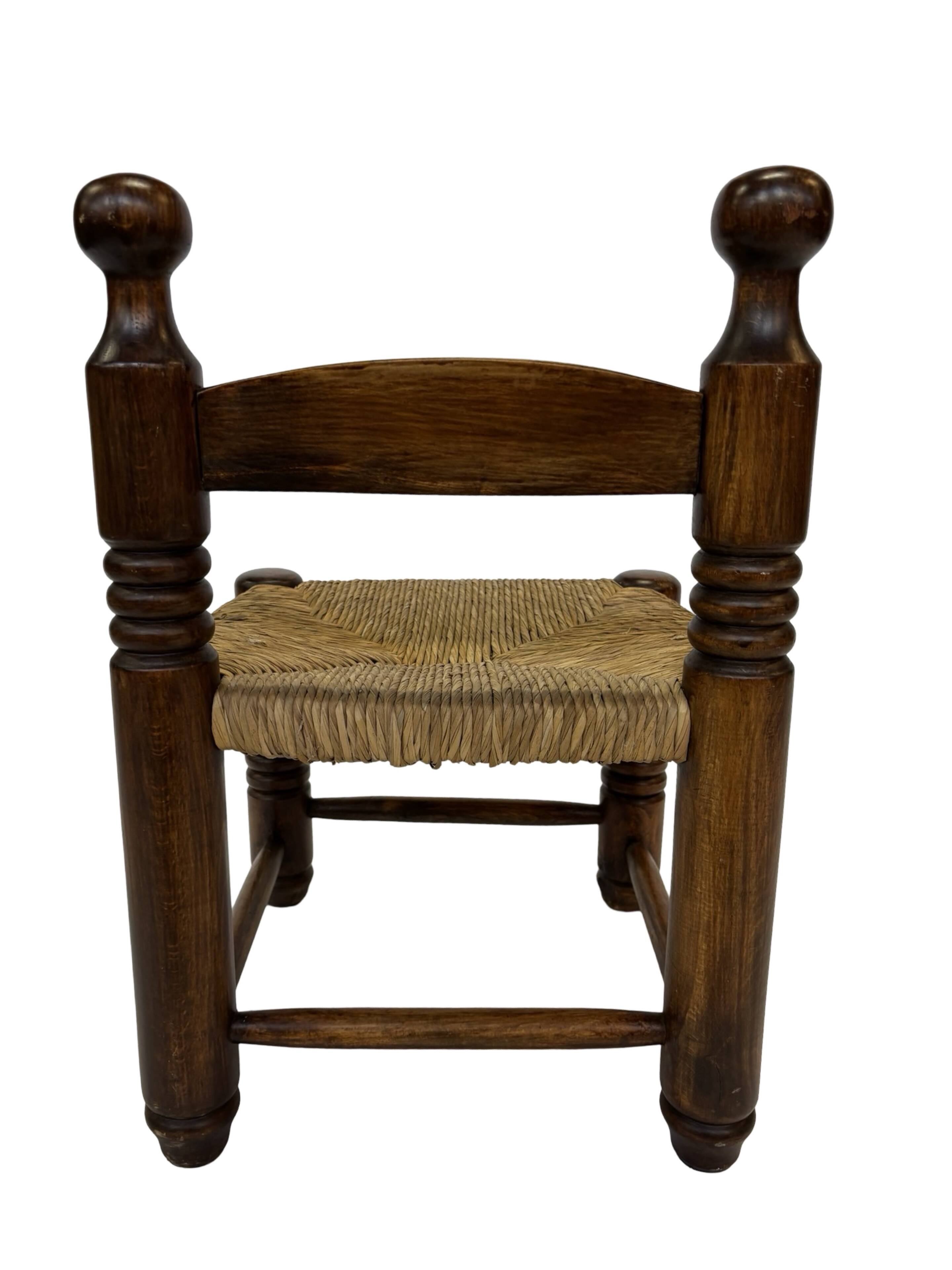 Vintage French wicker chair Charles Dudouyt Design