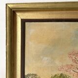 Oil on canvas framed countryside landscape