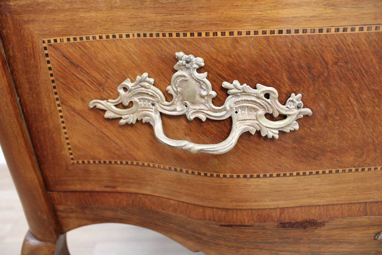 Pink marble top chest of drawers