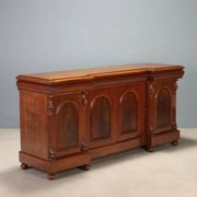 Buffet victorien ancien en acajou 3 tiroirs, Italie XIXe siècle