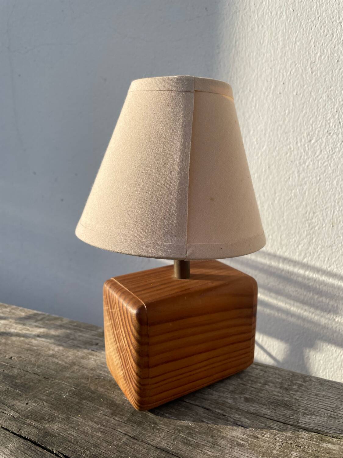 Paire de lampes chevet en bois