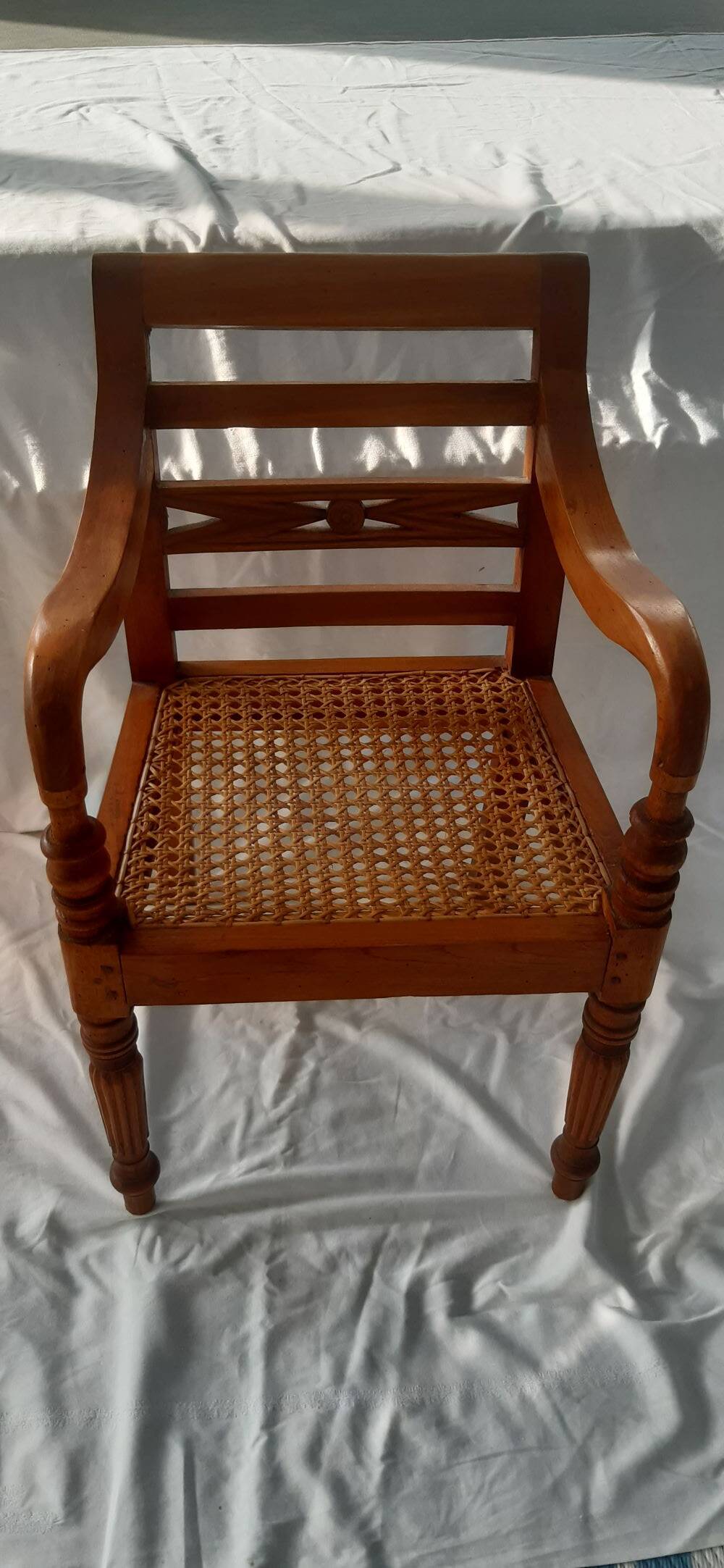 Set of two antique handcrafted children's armchairs