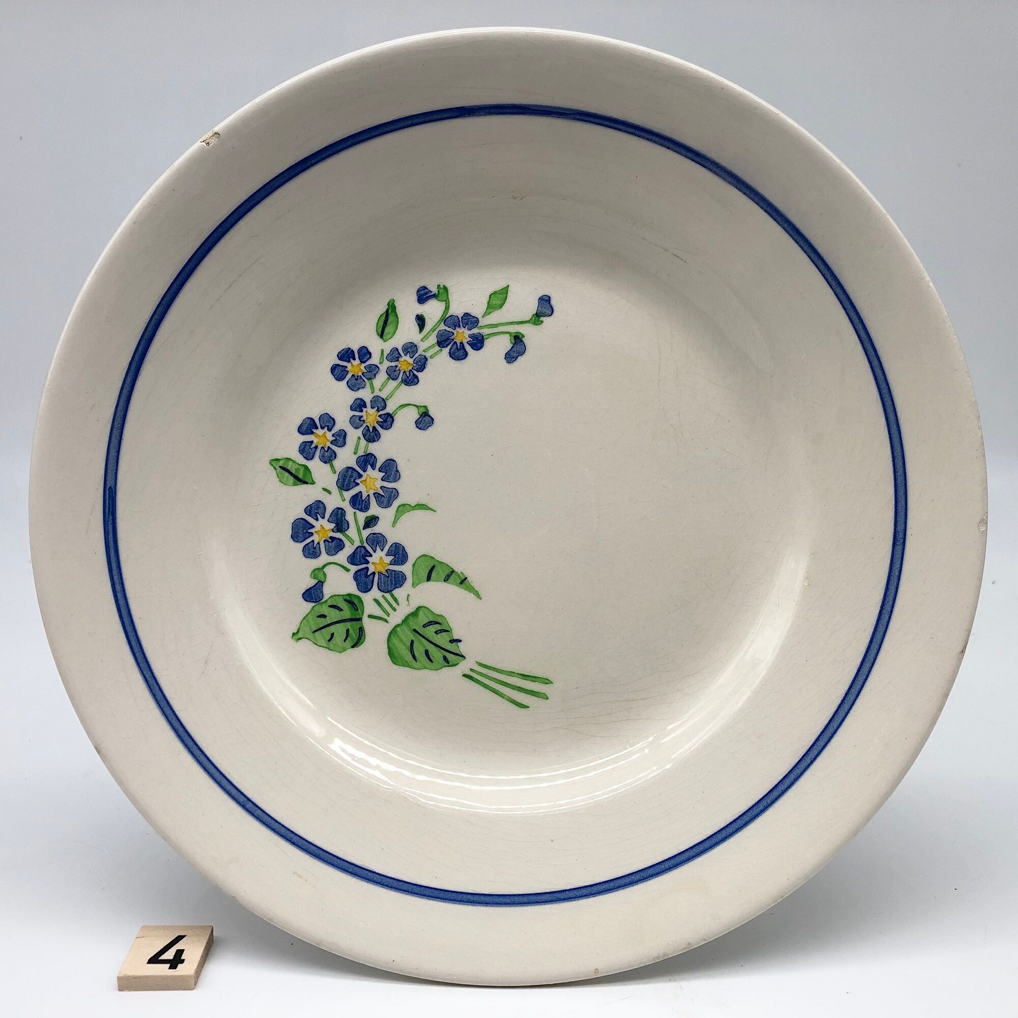 6 vintage plates stamped "niderviller"