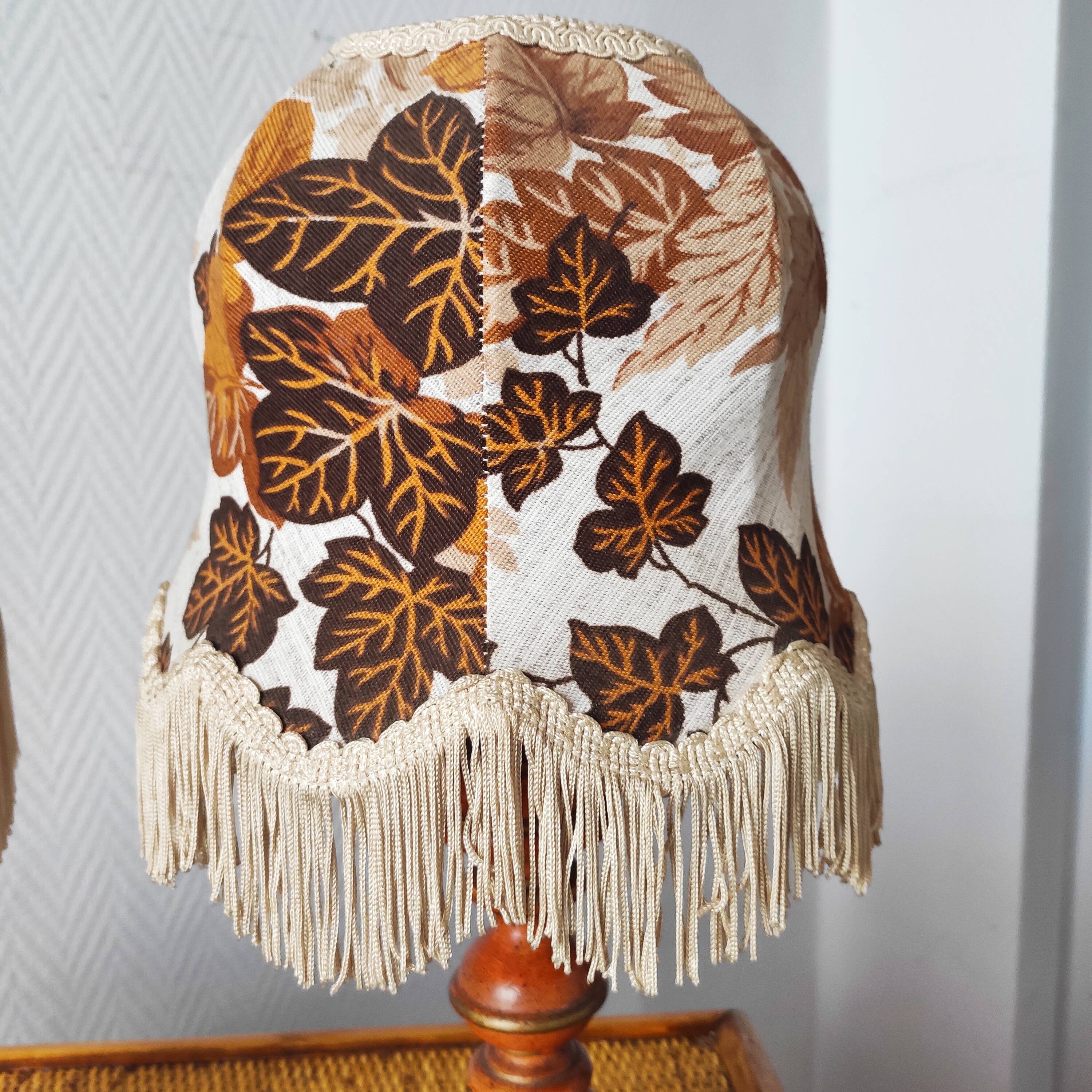 Paire de lampes vintage bois tourné