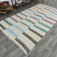 Tapis de chanvre vintage texturé neutre, 168x304cm
