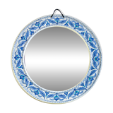 Hand painted ceramic round mirror