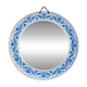 Miroir rond artisanal en céramique peint à la main