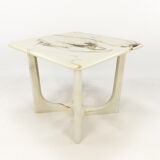 Table basse italienne marmorino du milieu du siècle, années 1950