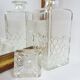 Chiselled glass whisky carafe