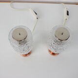 1970s Pair of Copper Table Lamps by Kamenický Šenov, Czechoslovakia