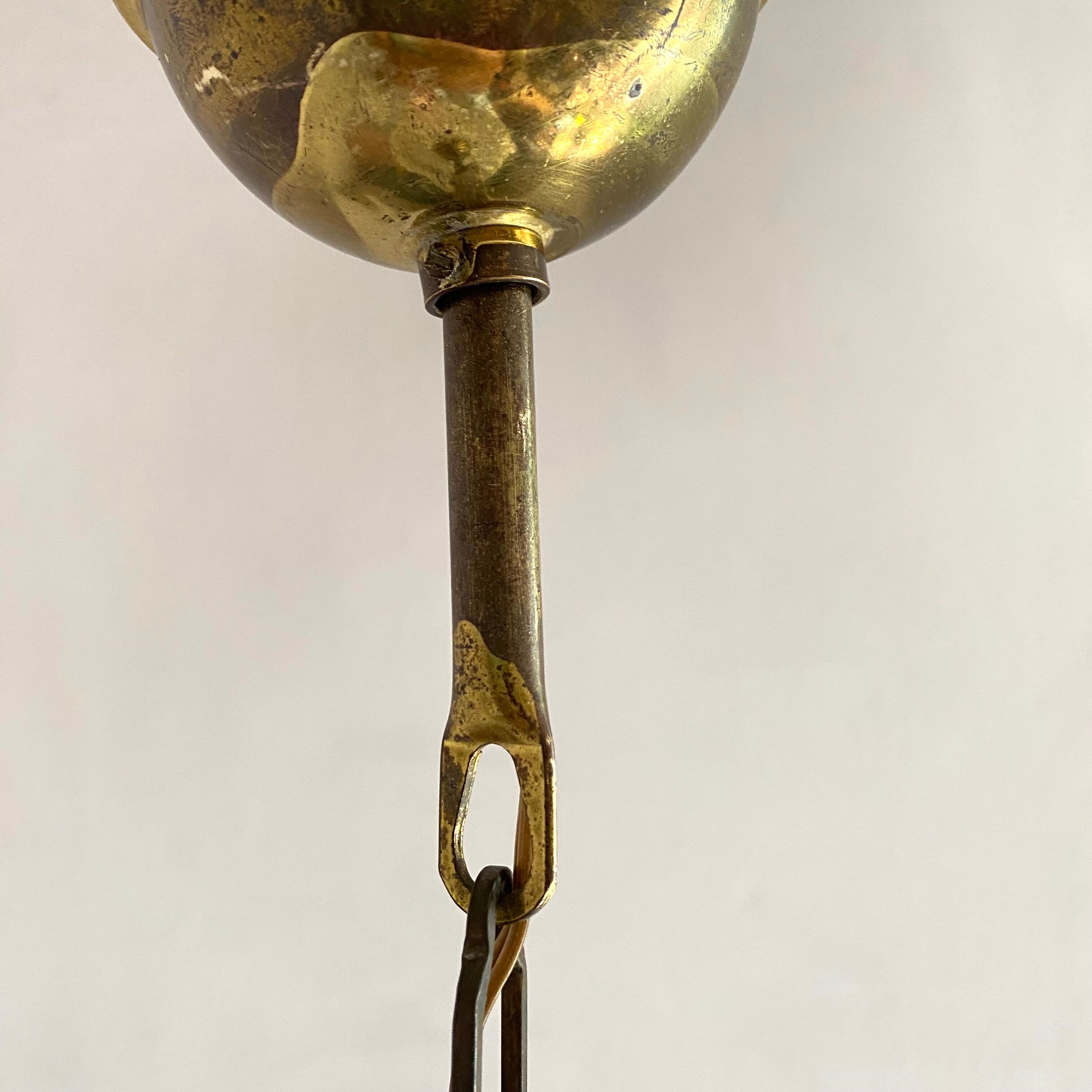 Suspension in glass and gilded metal 60s