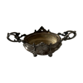 Silver metal planter