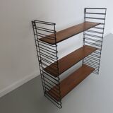 Flexible String shelf, wood and metal 50/60