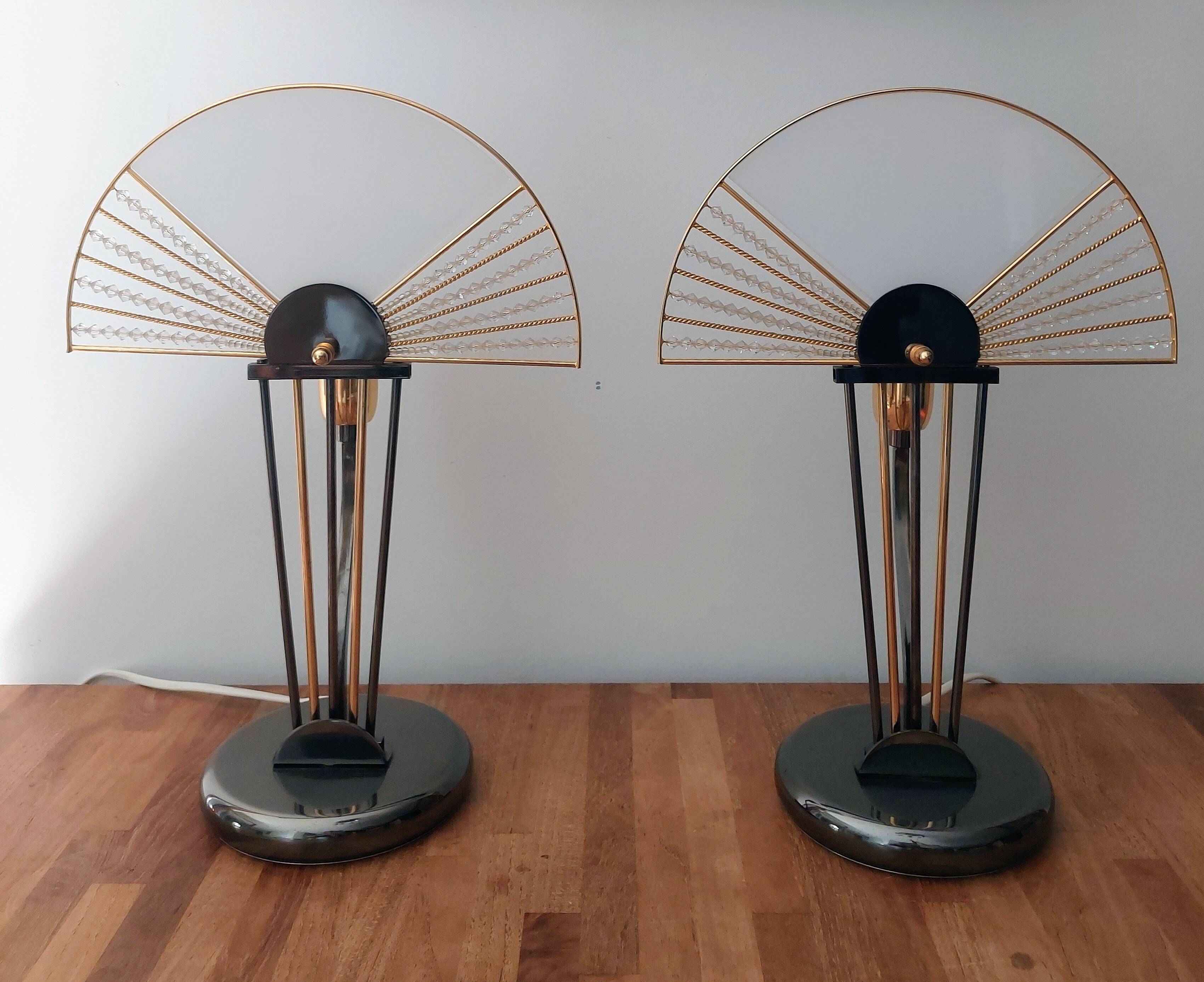 Pair of art deco lamps