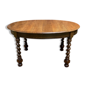 English table in oak with butterfly extension - 50s