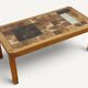 Coffee table by Pierre Chapo in solid elm and ceramic – circa 1960