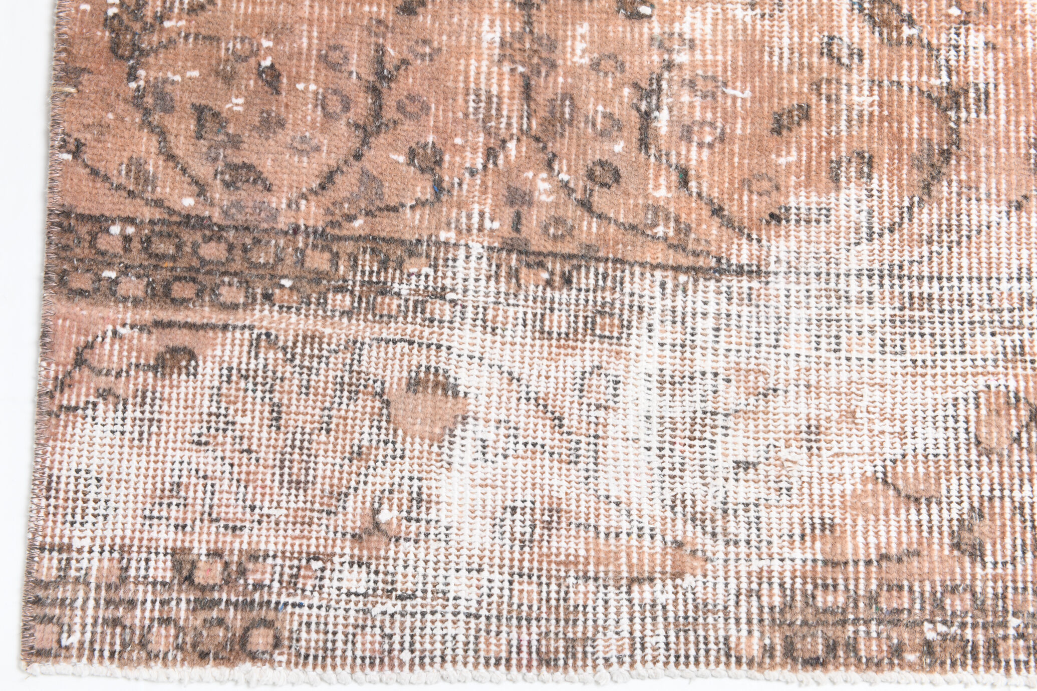 Handmade floral turkish runner rug