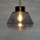 Tinted and brass glass suspension - 1960s