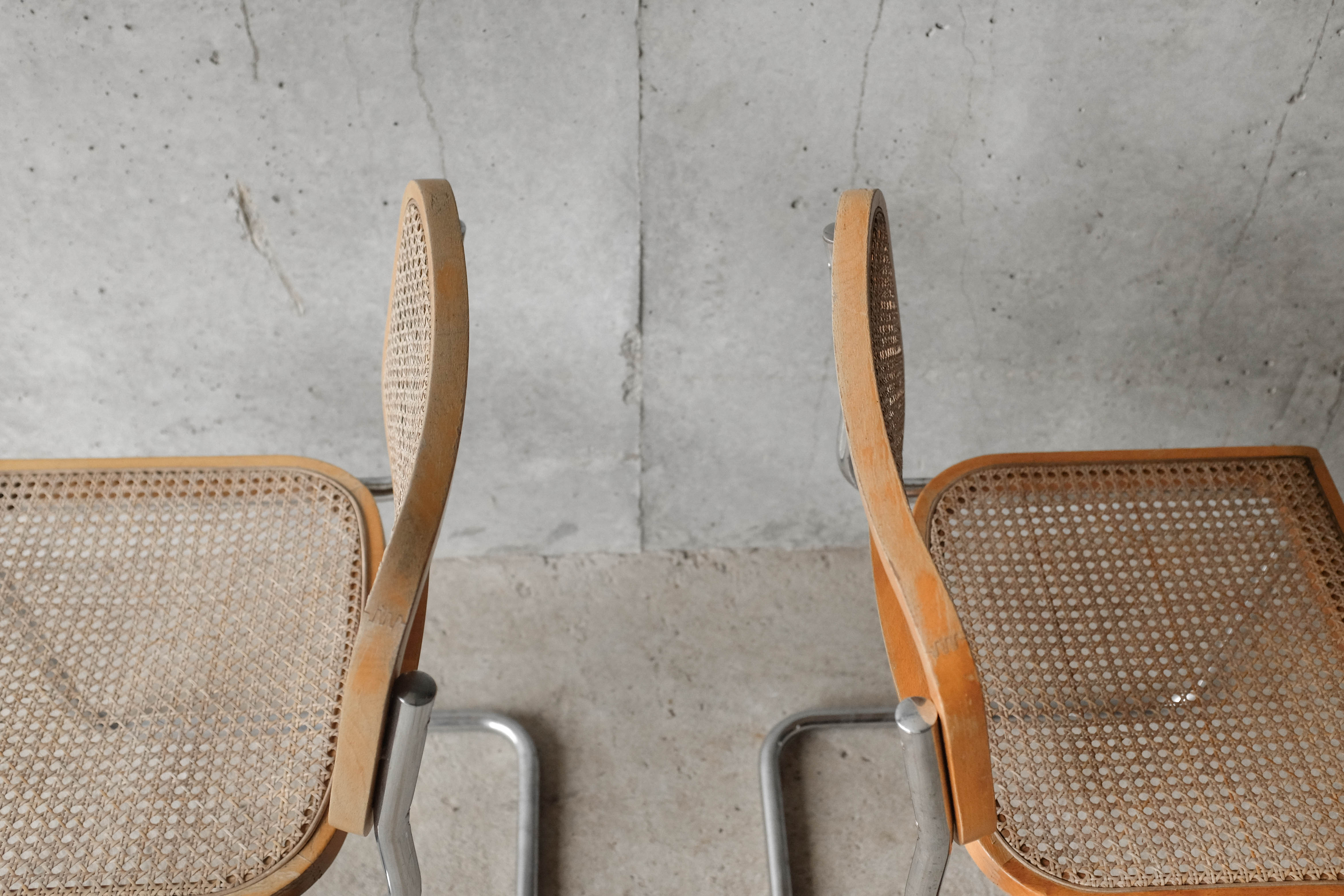 Pair of Cesca B32 chairs by Marcel Breuer