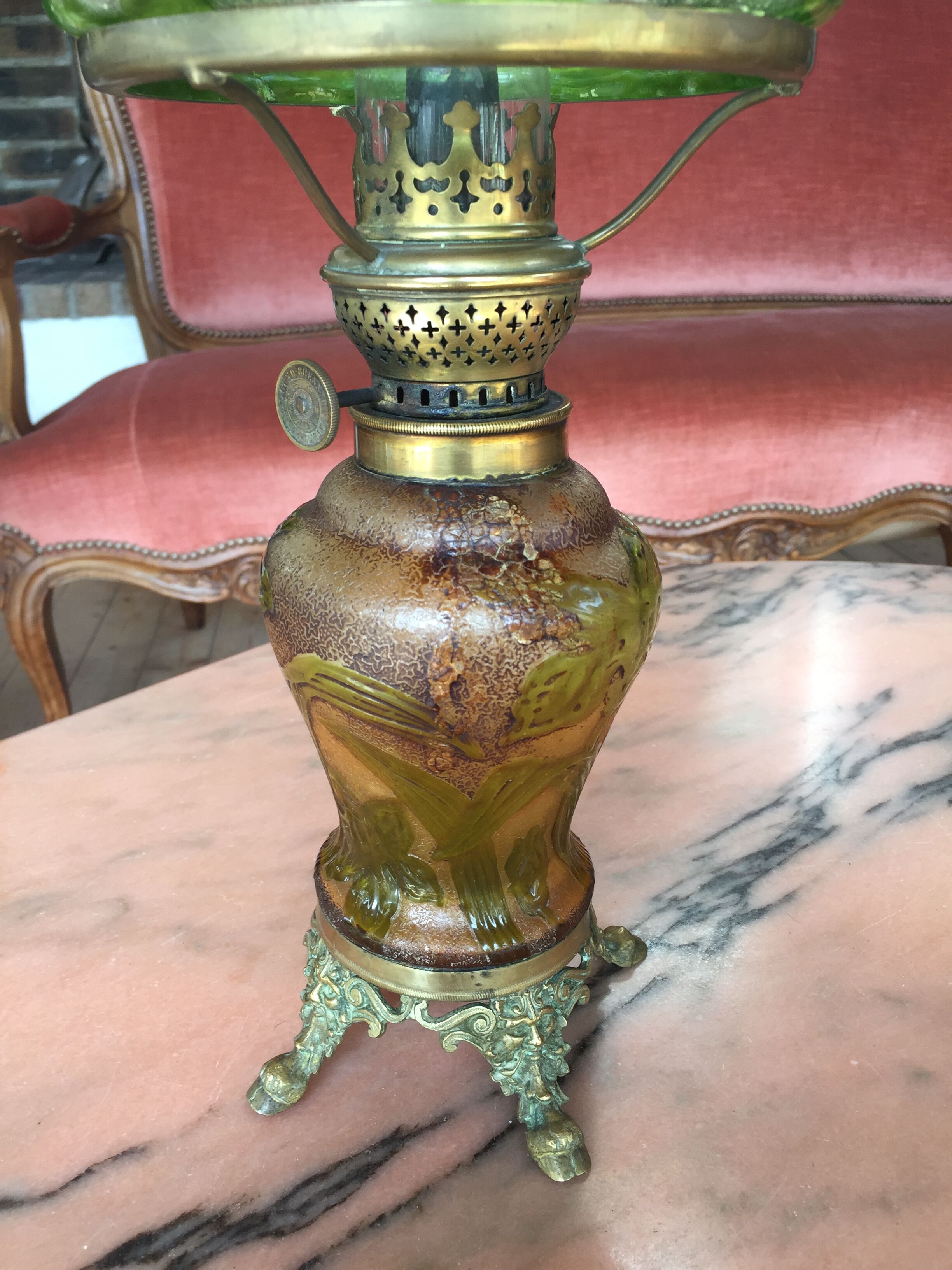 Patent Reform Lamp Rund Brenner, Art Nouveau, 1900, origin Germany