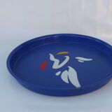 Round vintage service tray by Mebel, made in Italy