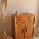 vintage rattan buffet