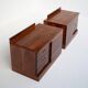 Set of two Italian mid-century wooden nightstands