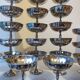 27 coupes en acier chromé inoxydable