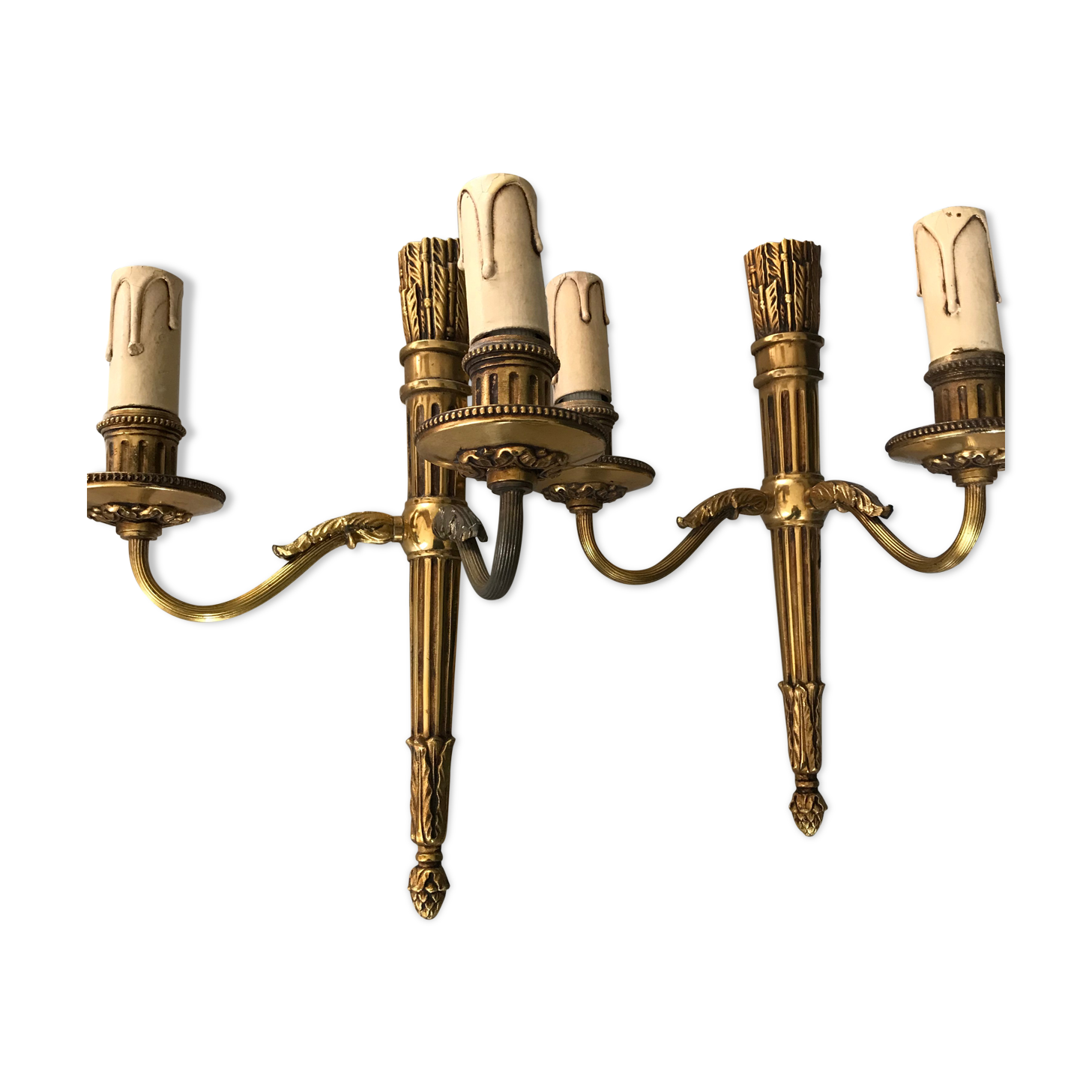 Pair of bronze appliques