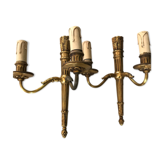 Pair of bronze appliques