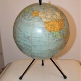 Vintage map 1950 Girard and Barrere globe