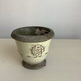 Set of 2 enameled stoneware pot covers