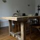 Kingstone farmhouse table in antique solid oak