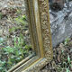 Louis-Philippe mirror with gold leaf, mercury glass 65x51cm