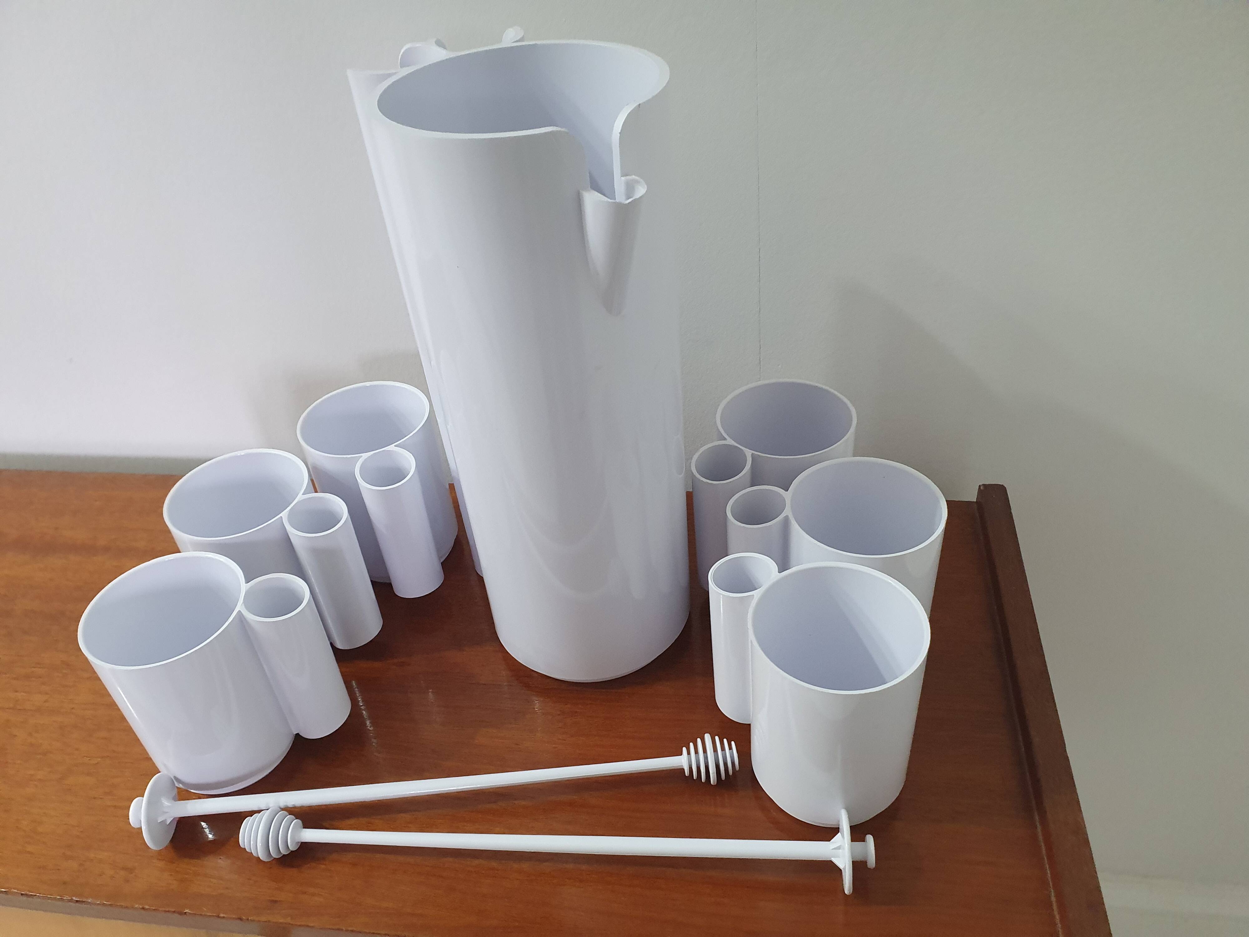 Space-age orangeade service "set = 9" design by Jean-Pierre Vitrac