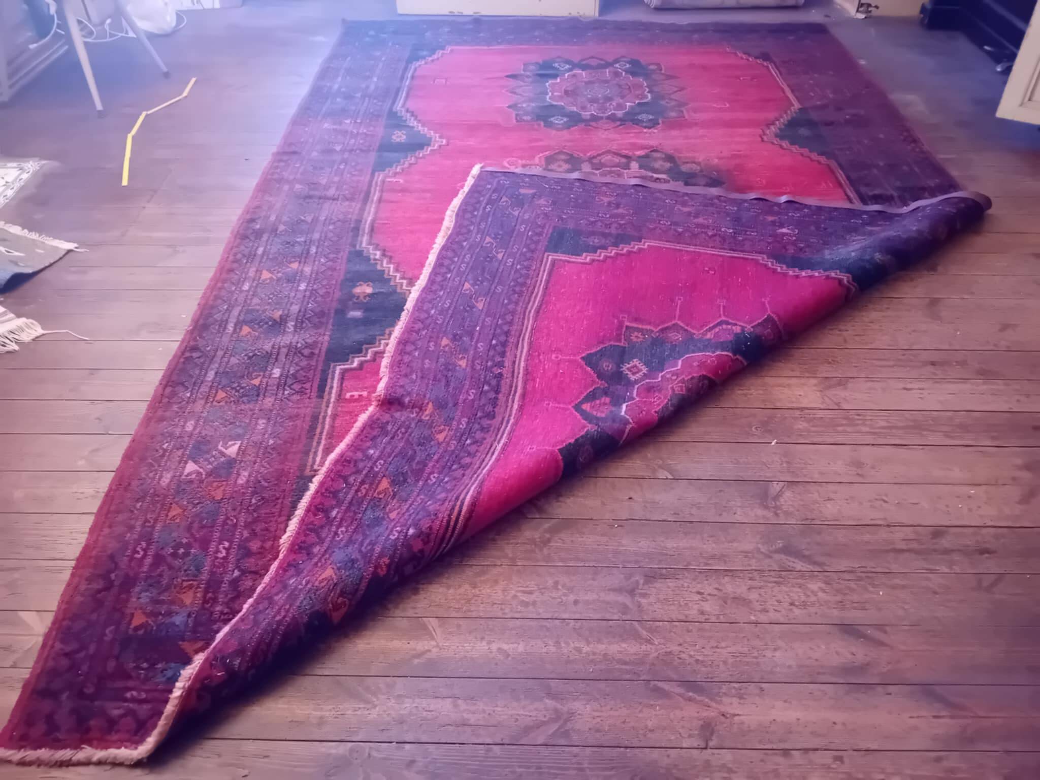 XXL handmade Persian rug 355x283cm
