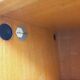 Vintage modernist style storage unit by Marcel Gascoin for Alveole in oak wood