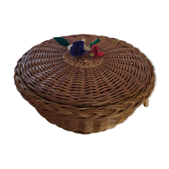 1950 wicker sewing box