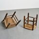 Bauche chair and stool set, Charlotte Perriand for Maison Sentou, circa 1950