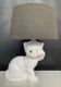 Lampe vintage chat en céramique émaillée années 70