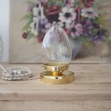 Lampe à poser verre ciselé