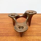 Vintage German brutalist metal candlestick by Harjes.