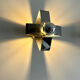Pair of wall lamps in chromed metal France 1970