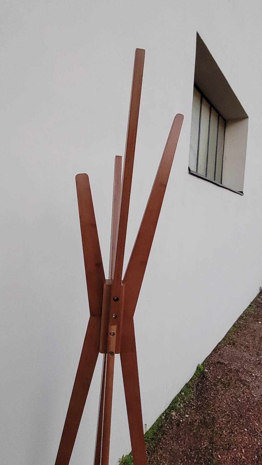 Designer wooden coat rack
