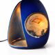 Sculptural lamp in ceramic and slice of agate, France 1970 signed.