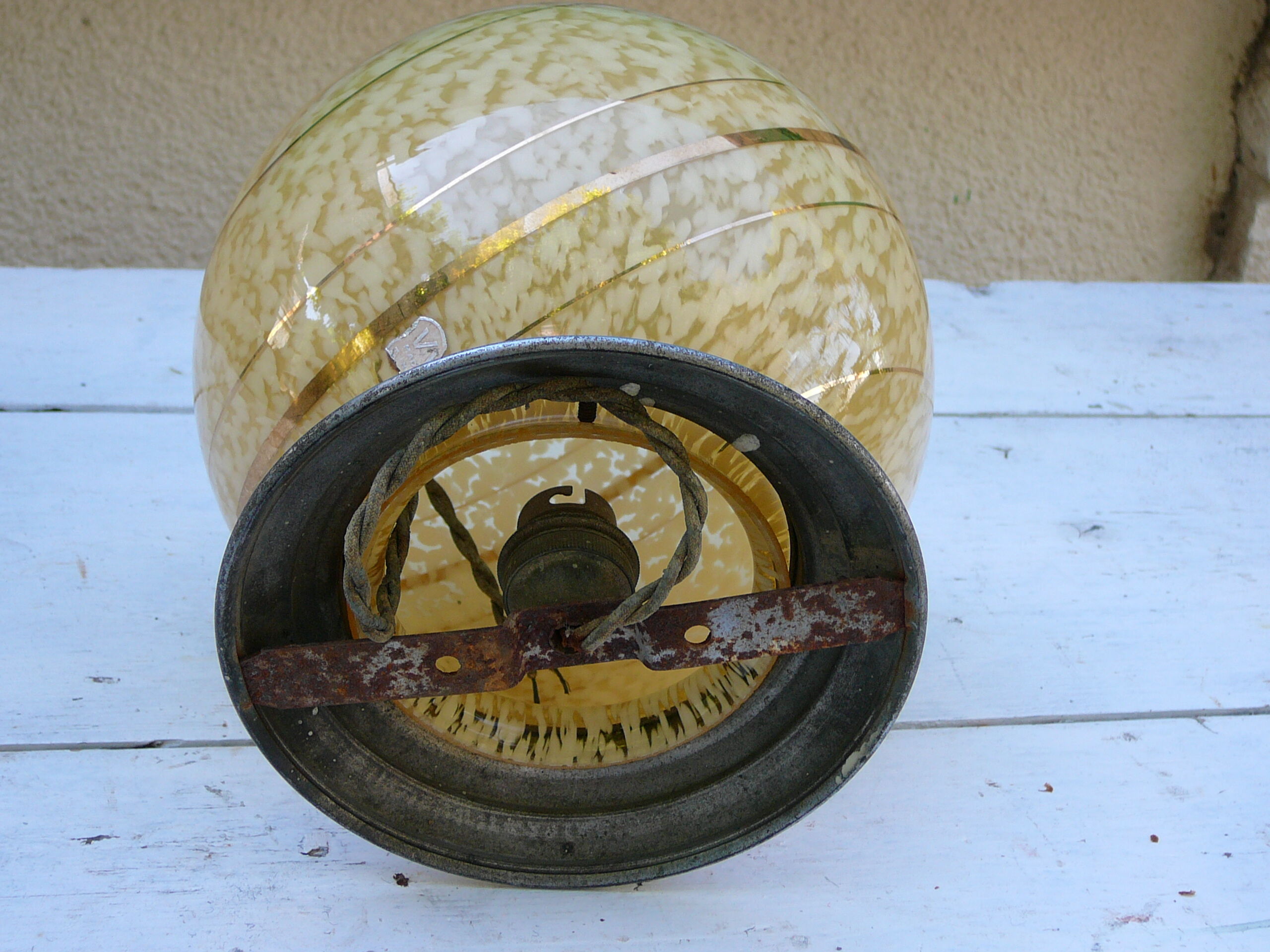 Clichy glass ceiling vintage 50s