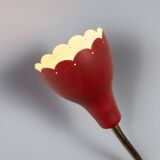 Adjustable wall lamp with three decorated shades in different colours