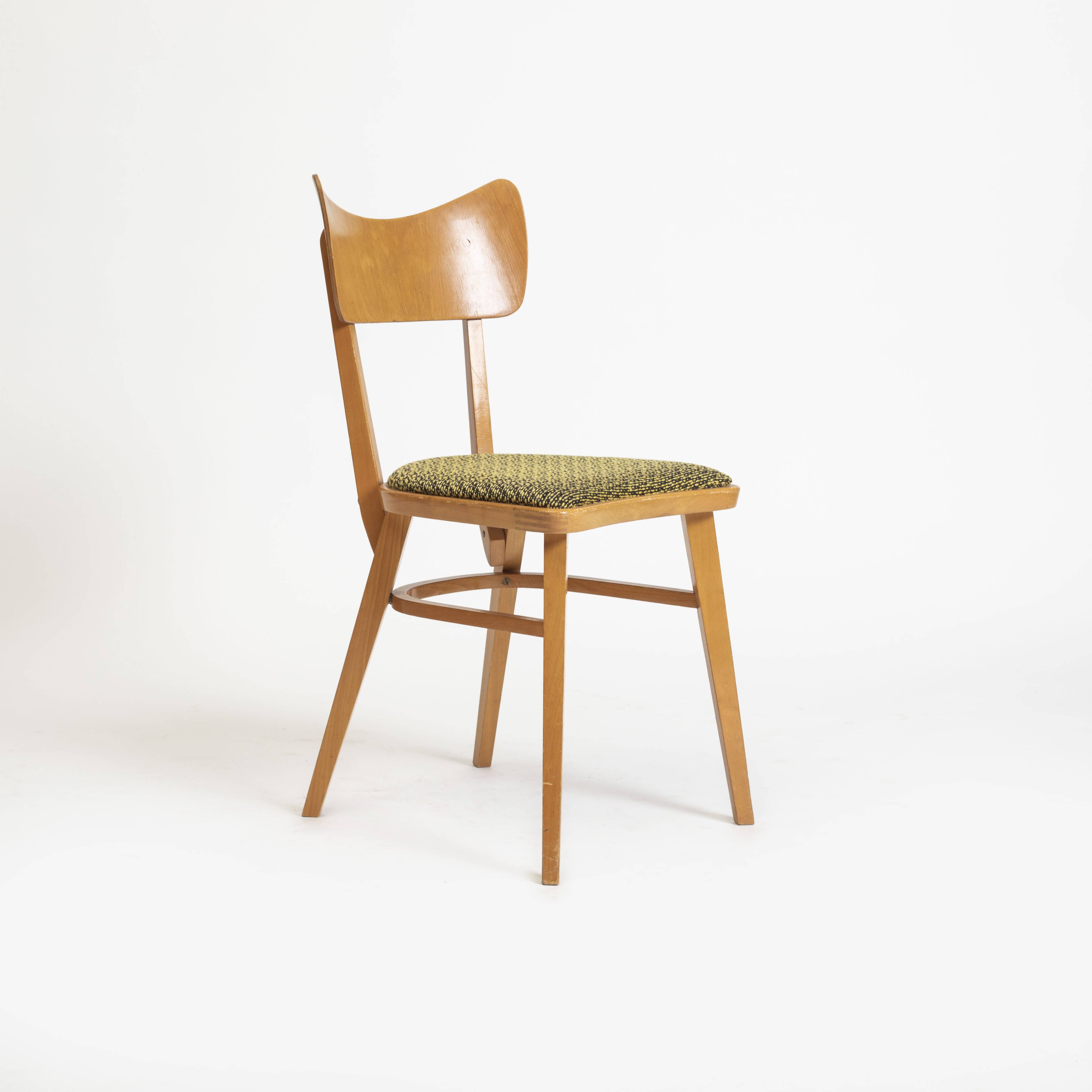 Set of 4 mid-century dining chairs from Cesky Nabytek, Czechoslovakia, 1960