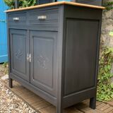 Parisian art deco buffet in solid walnut 1930