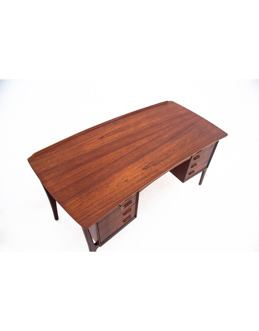 Teak Desk, designed by Svend Aage Madsen for H.P. Hansen, Denmark, 1960s